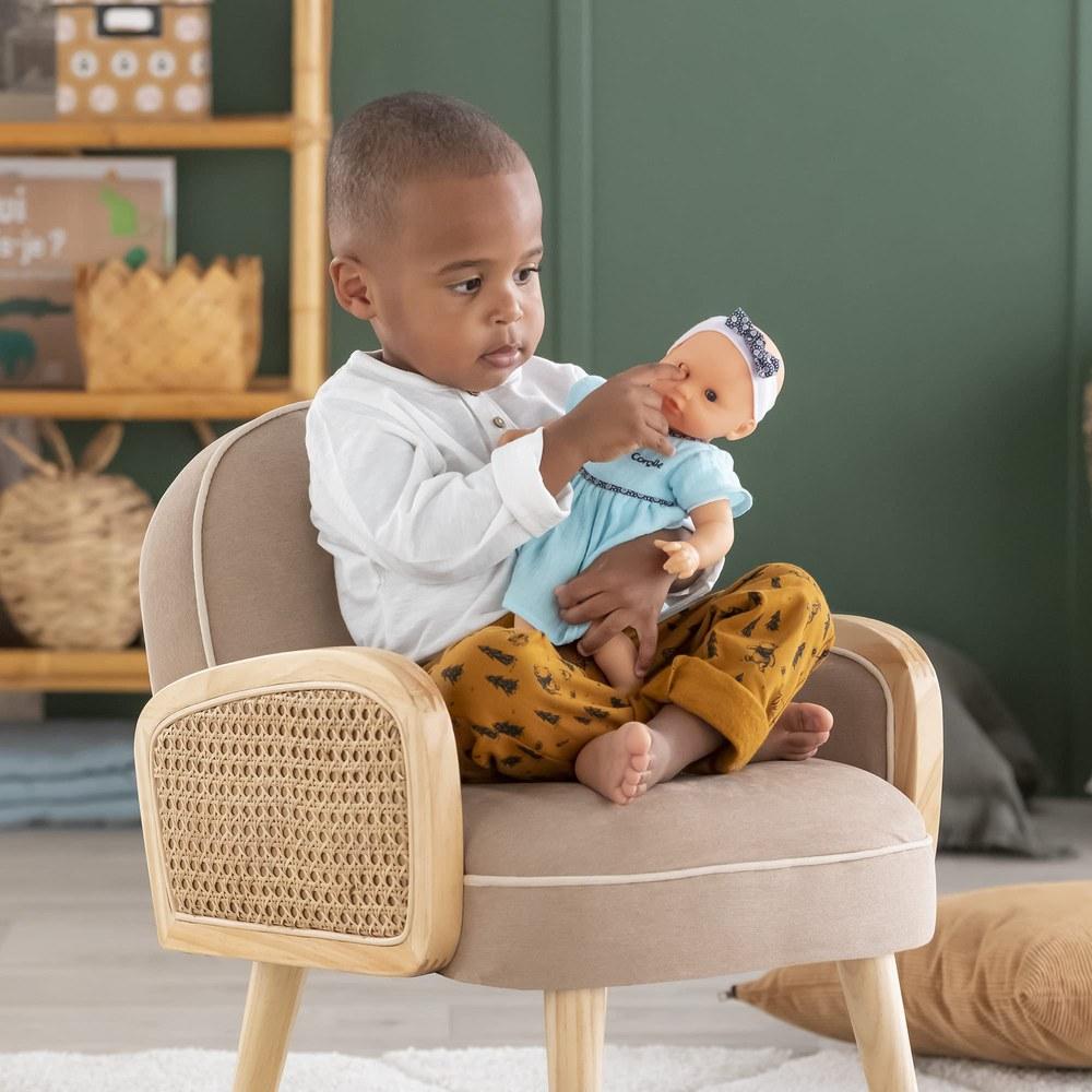 Corolle Bébé Calin Maud 12-Inch Soft Baby Doll Vanilla Scent Blue Outfit Sleepy Eyes for Girls 18 Months and Older