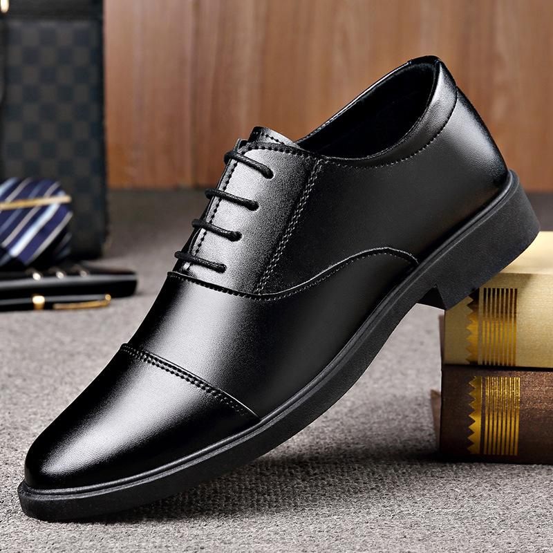 Summer new soft leather beanie shoes business men's casual leather shoes men's shoes men's derby shoes