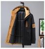 Men's Plus Size 2023 Trendy Mid-Length Cotton Jacket - Winter Warm Hooded Korean Style Workwear