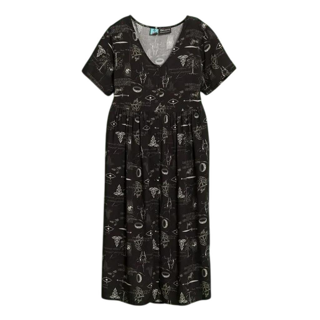 The Lord Of The Rings Womens/Ladies Icons V Neck Midi Dress