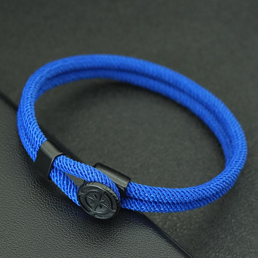 Classic Double Layer Milan Rope Bracelet Men Handweaven Black Clasp Wrap Chain Wristband Homme Outdoor Riding Casual Accessories