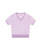 Banwonateullie Kn4294 Striped Half Sleeve Knit_Lavender