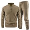 Men Sets Fleece Jacket + Pants 2Pcs Set Warm Winter Tracksuit Male Sweatshirt 2 Piece Suit Casual Cashmere Sportswear