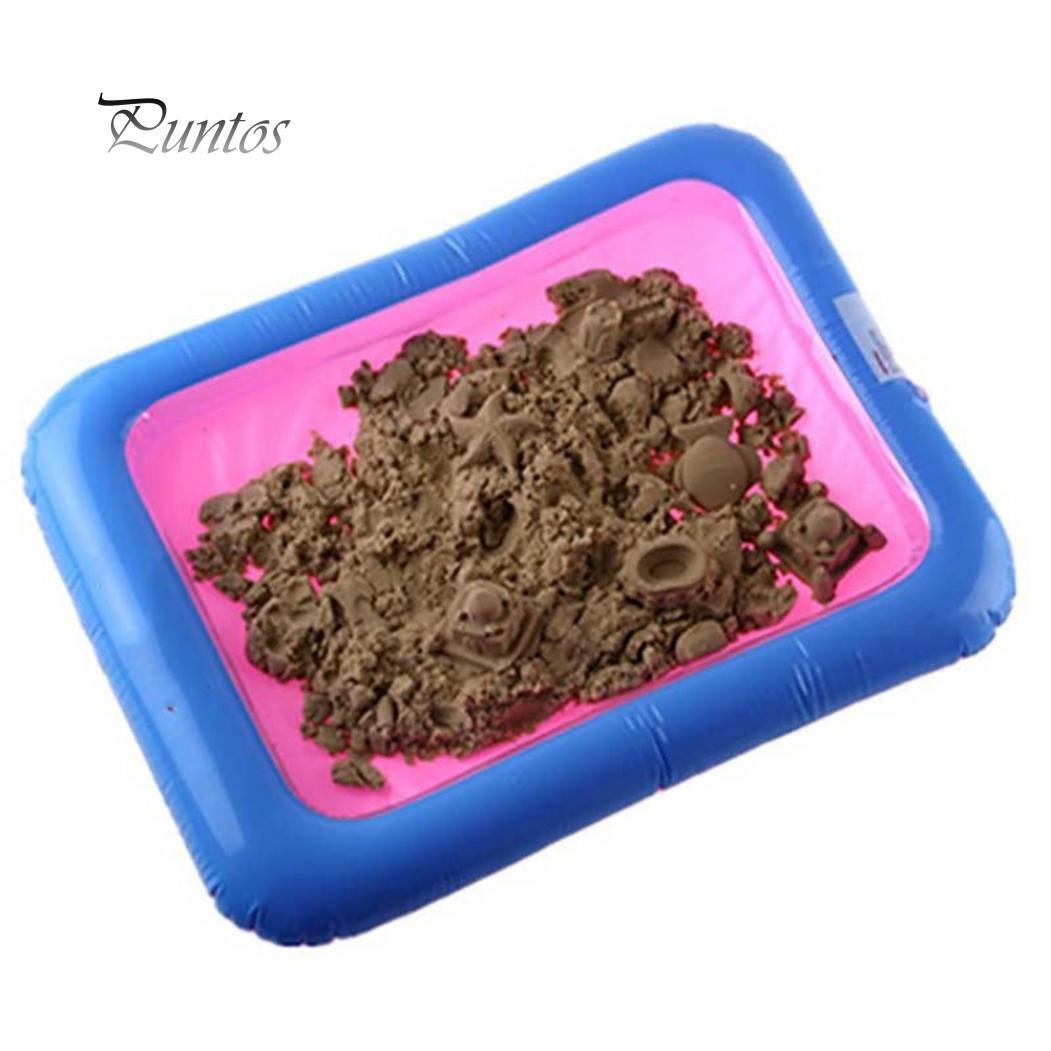 Забавный детский квадратный приподнятый большой поднос для песочницы замок-складная — фото 2