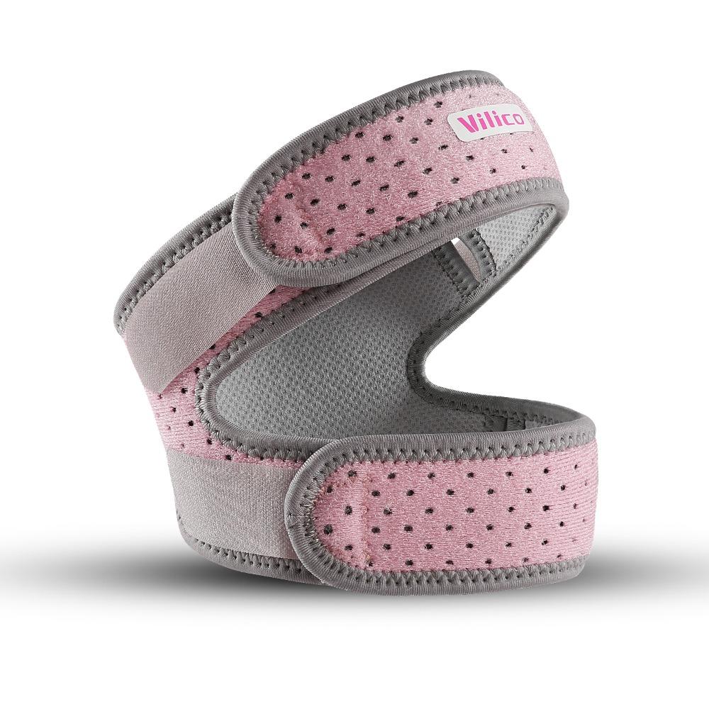 Stable Patellar Tendon Support Strap Adjustable Joint Support Strap Compression Knee Support розовый