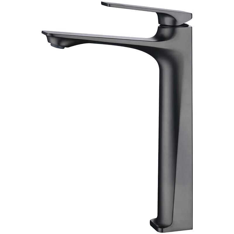 TLXT Tall Gunmetal Grey Bathroom Basin Faucet