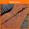 Unisex Silver Obsidian Chain Jewelry Handmade Geometric Style For Casual And Streetwear Looks