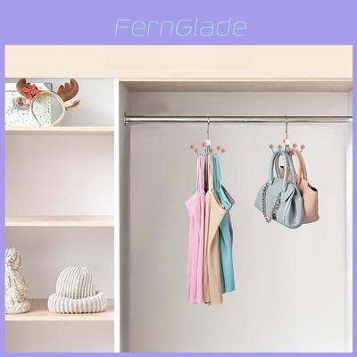 Multifunction Metal Clothes Hanger With Rotatable Hooks For Bedroom Closet Storage