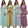 Middle East Embroidered Lace-up Dress + Inner Skirt Set Embroidered Dress + Inner Skirt Set