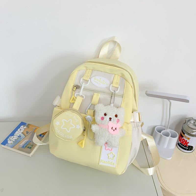 Cute girl schoolbag small fresh junior high school high school student size backpack high value student small backpack