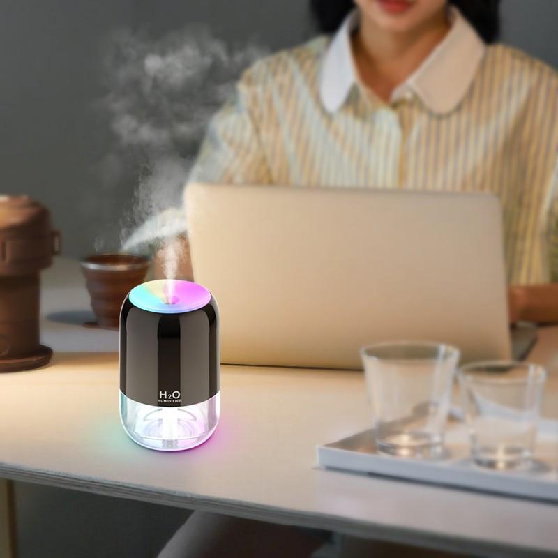 USB Humidifier With LED Light Aroma Diffuser Air Purifier Mist Maker Air Freshener For Bedroom Home Car Office