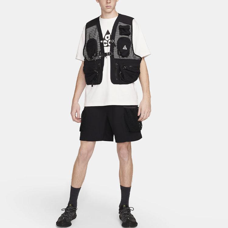Nike ACG Letter Print Pattern Ribbed Loose Short Sleeve T-Shirt Men Tops White FQ3740-121