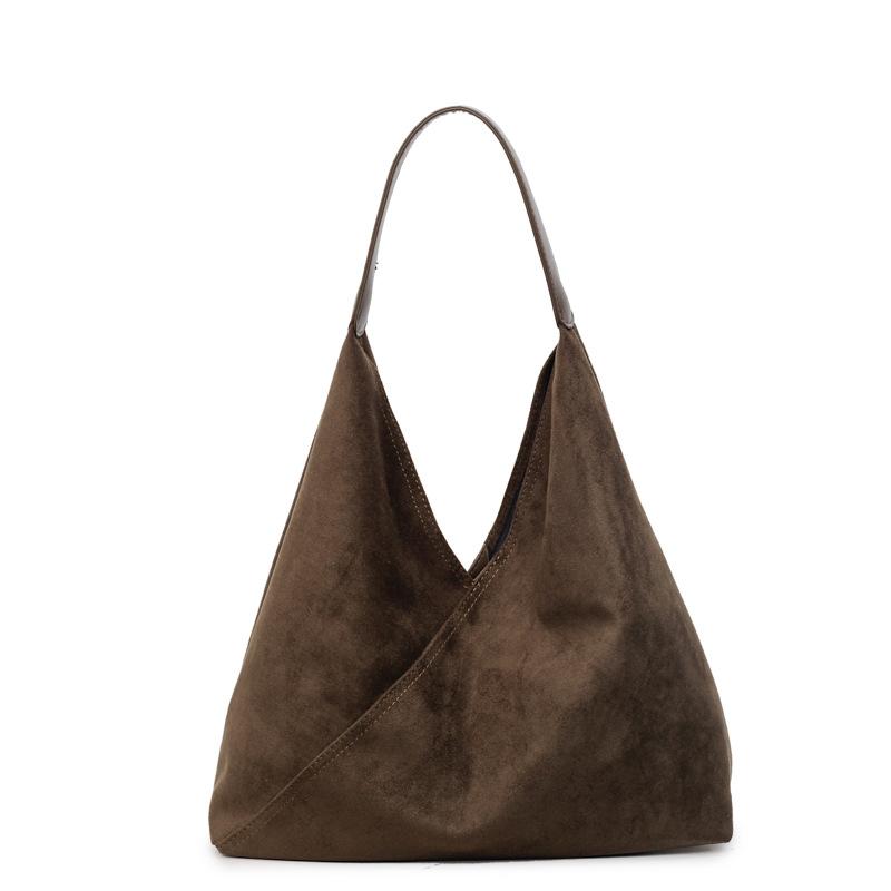 Large-capacity Casual Tote Bag Women's 2025 Autumn New Retro Frosted Foreign Style Light Luxury One-shoulder Underarm Bag