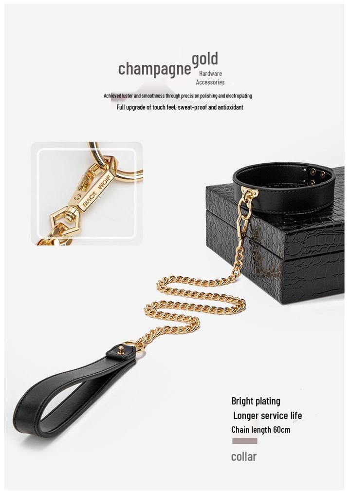 8-Piece Leather Bondage Set: Handcuffs, Foot Cuffs, and Teasing Accessories for Couples