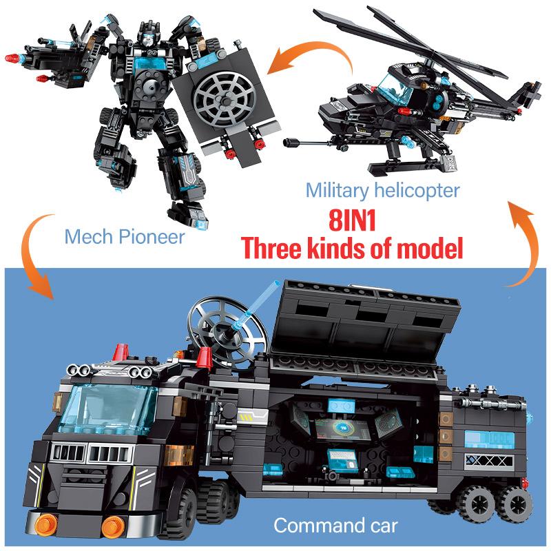 City Police Station Car Motorcycle Building Blocks SWAT Team Weapons Truck Ship Robot Bricks Toys Sets For Children