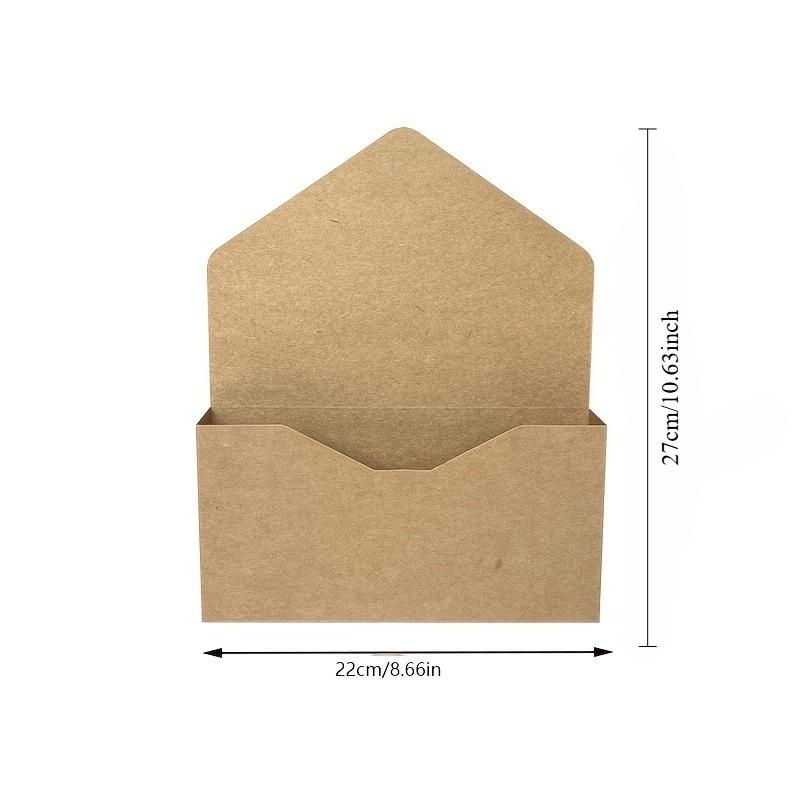 Romantic Love Note Envelope Flower Box Foldable Kraft Paper Gift Bag DIY Bouquet Wrapping Kit for Wedding Valentine Mother Day