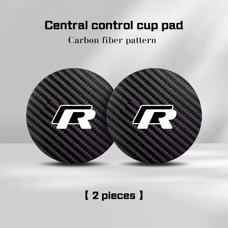 Car Coaster Water Cup Mat Anti-slip Pad Accessories for VW Volkswagen R GTI Golf 6 7 8 MK8 ID.3 4 Polo Tiguan Passat B5 Touareg zj1