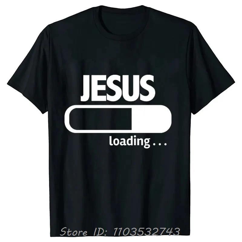 Jesus Print T-shirt Christ Casual Short Sleeve Men's Clothing Fitness T Shirt Harajuku Streetwear Funny Cotton Tshirt Tops
