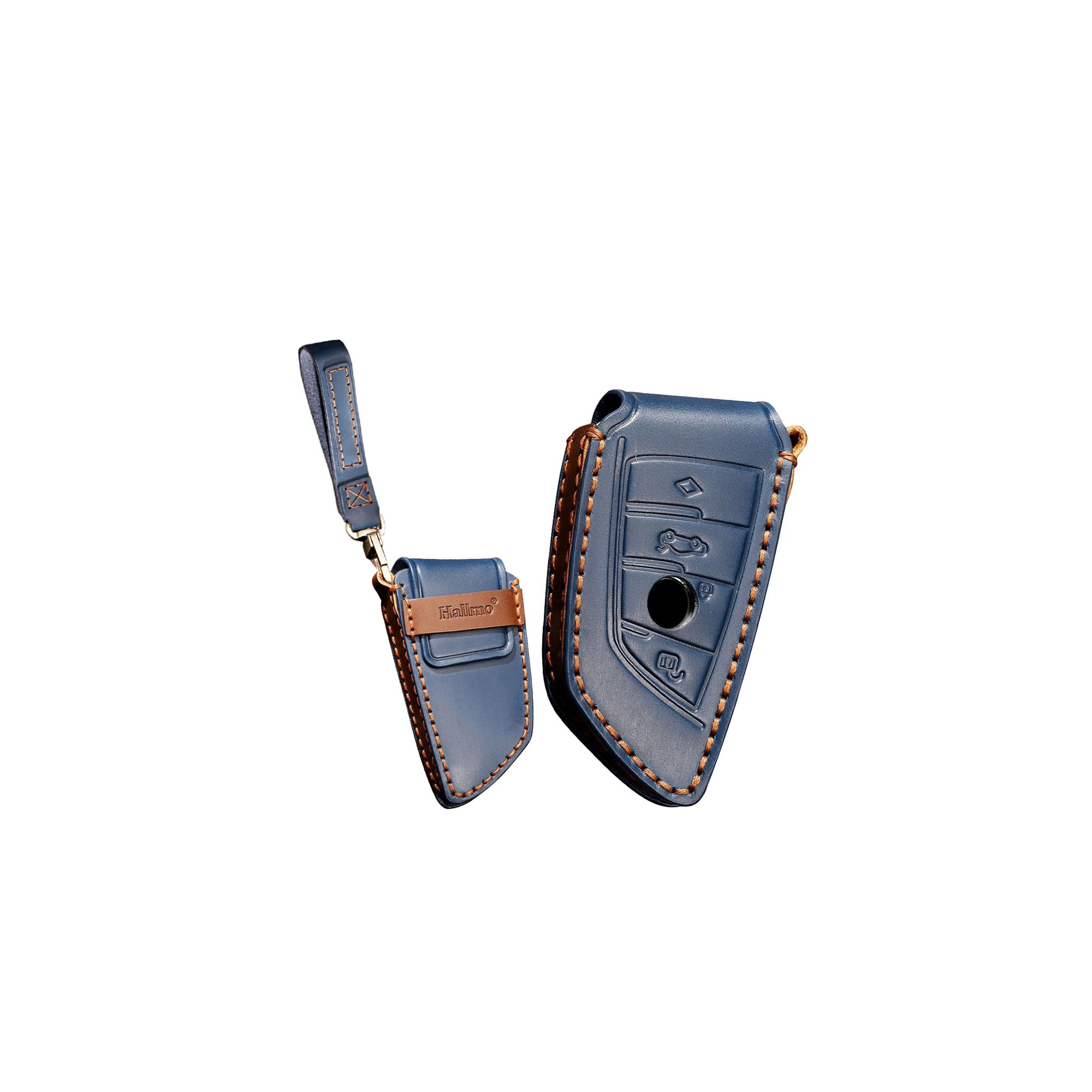

[KUNIO] BMW Dedicated Key Cover, Key Case, Genuine Leather, Hand Sewn, Luxury, Waterproof, Dustproof, синій