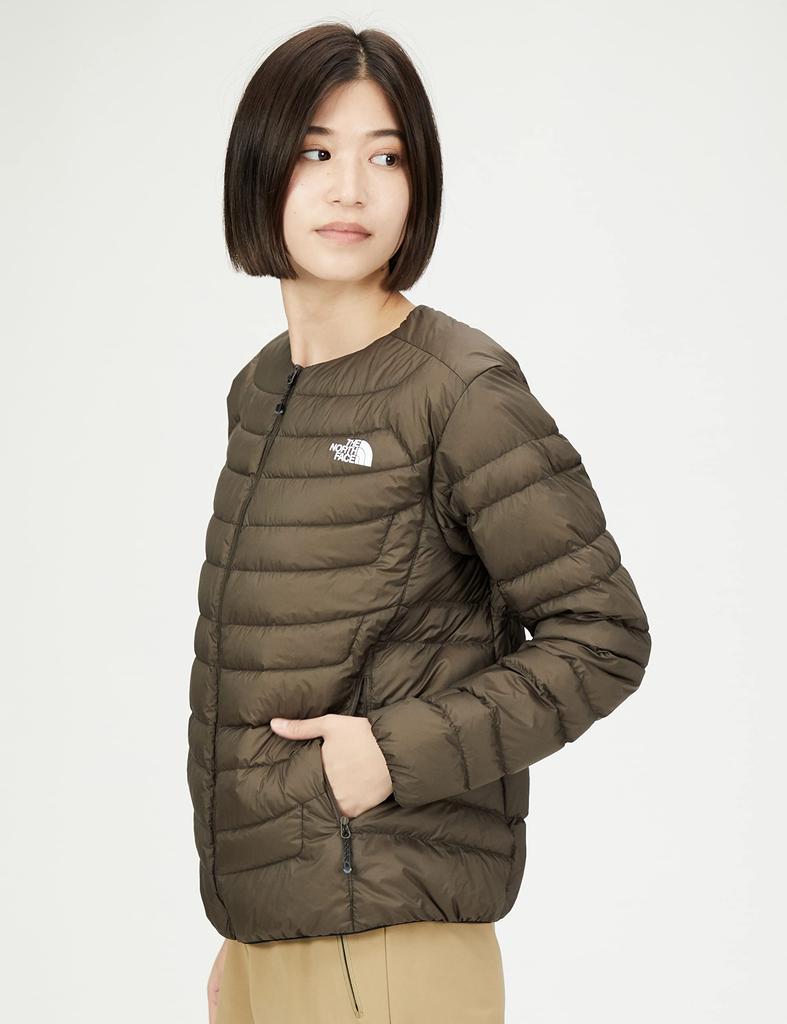 The North Face Thunder Round Neck Cold Cocoa Size M Women's Jacket, Water-Repellent, Photonic, Weather, Brown,