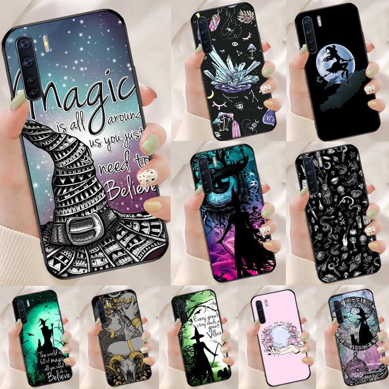 Witch Magic Case For Oppo A17 A77 A80 A40 A60 A98 A78 A18 A38 A58 A16 A76 A96 A74 A94 A54 A57S A15 Cover