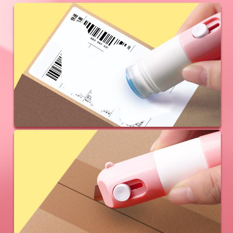 2In1 Thermal Paper Correction Fluid With Retractable Knife Parcel Box Opener Address Blocker Anti Peep Identity Information 2026