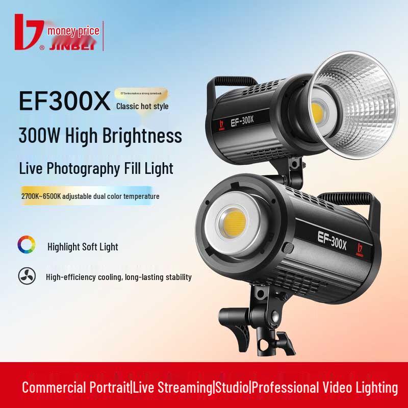 JINBEI EF300X 300W Bi-Color LED Video Light