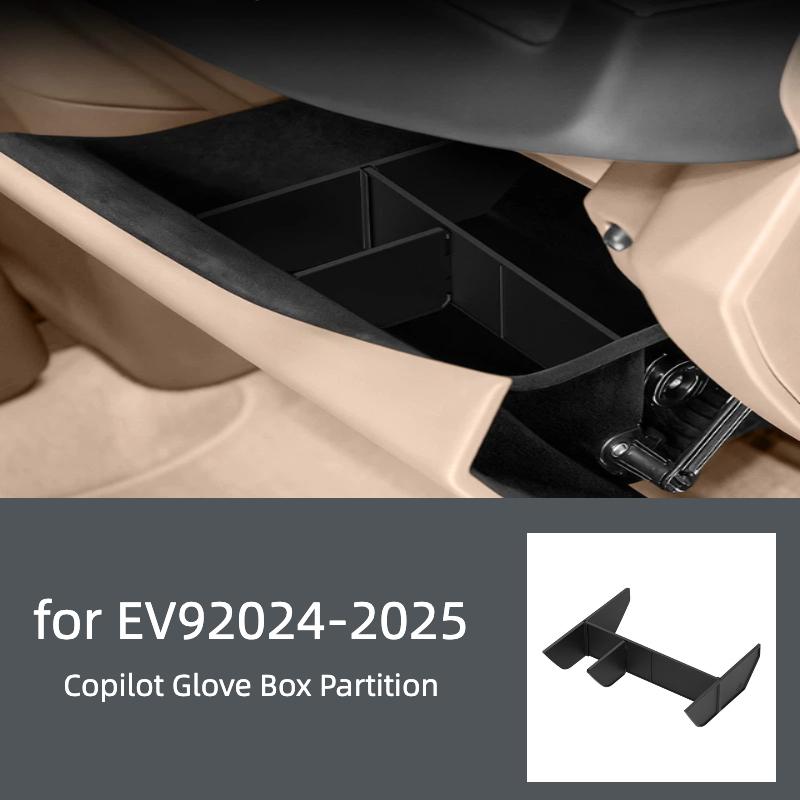 Suitable for 24-25 Kia EV9 glove box partition modified storage box storage and organization box interior decoration