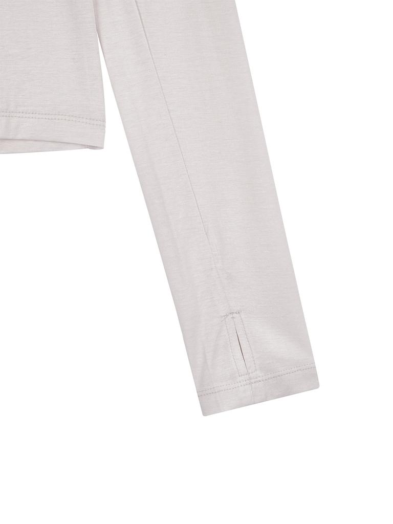 Bb' BENETTON Silket Long Sleeve T-Shirt (Light Grey)