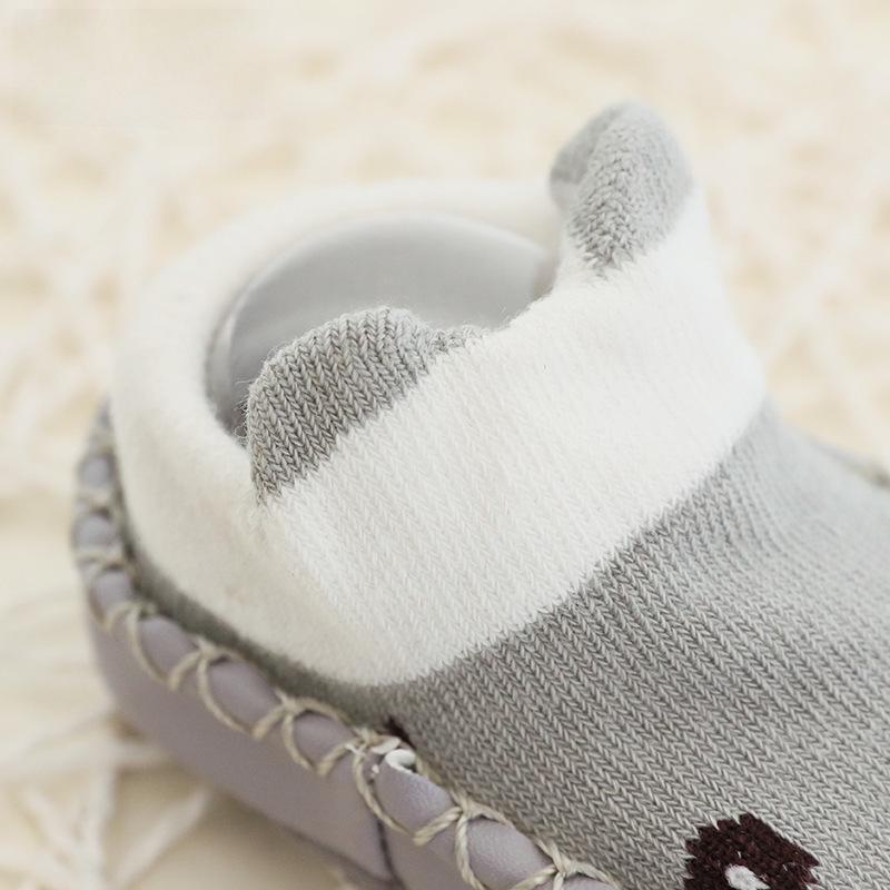 Autumn/Winter Cartoon Non-Slip Toddler Socks with Soft Leather Bottom