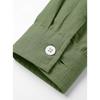 Men's Long Sleeve Stand Collar Henley Casual Shirt.