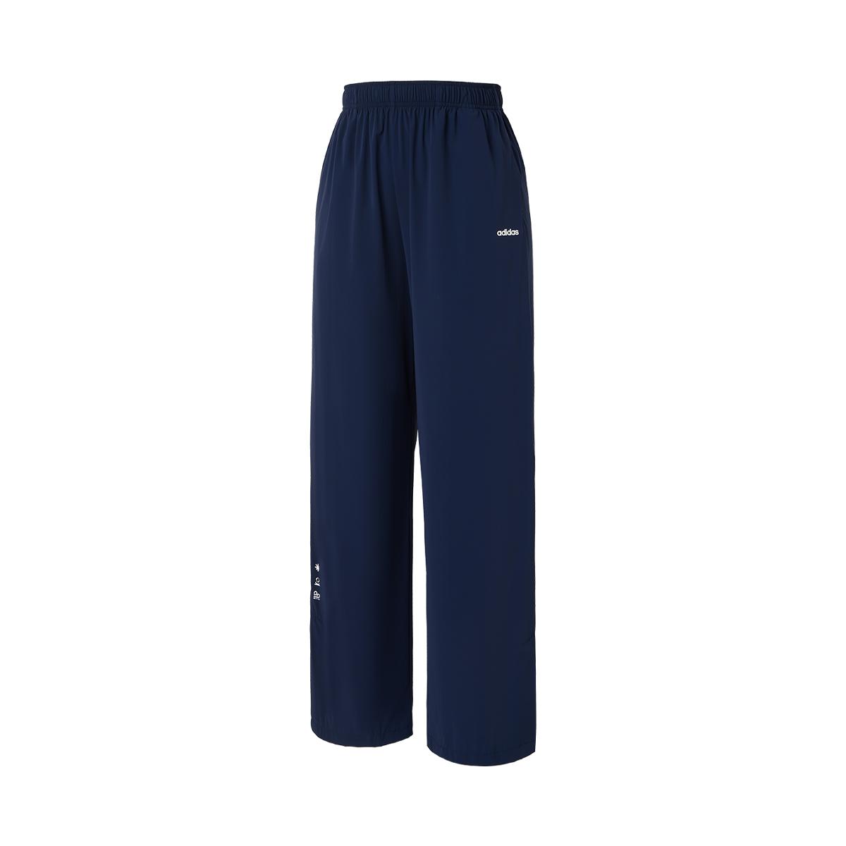 

Adidas Comfortable Fashion Versatile Lace-Up Casual Pants Women Bottoms Navy-Blue JJ0896 XL