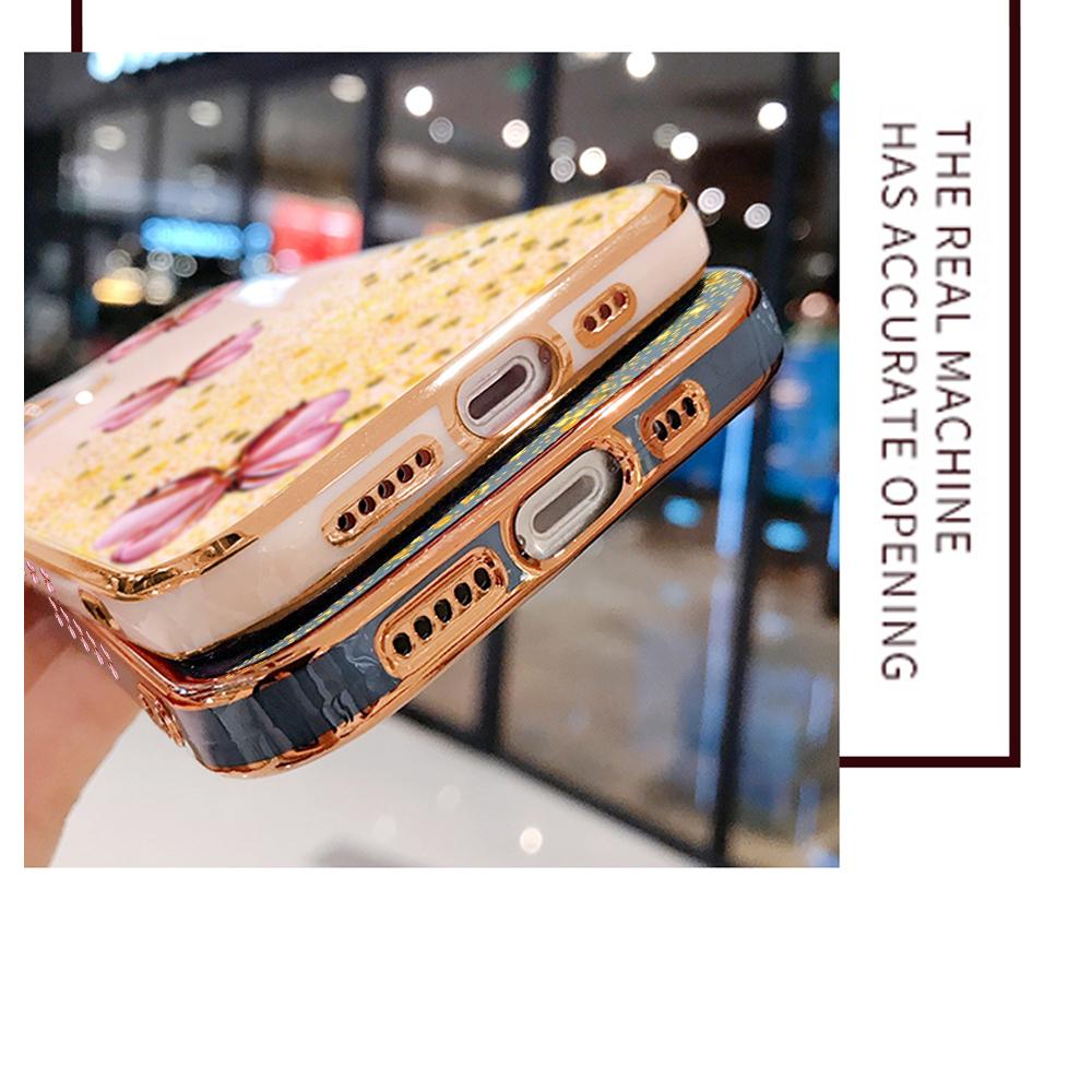 Barevné vzory tisku Pouzdro se čtvercovým vzorem na hraně Pokovené pouzdro na telefon Luxusní měkké pouzdro na telefon pro Huawei Honor Xiaomi Redmi