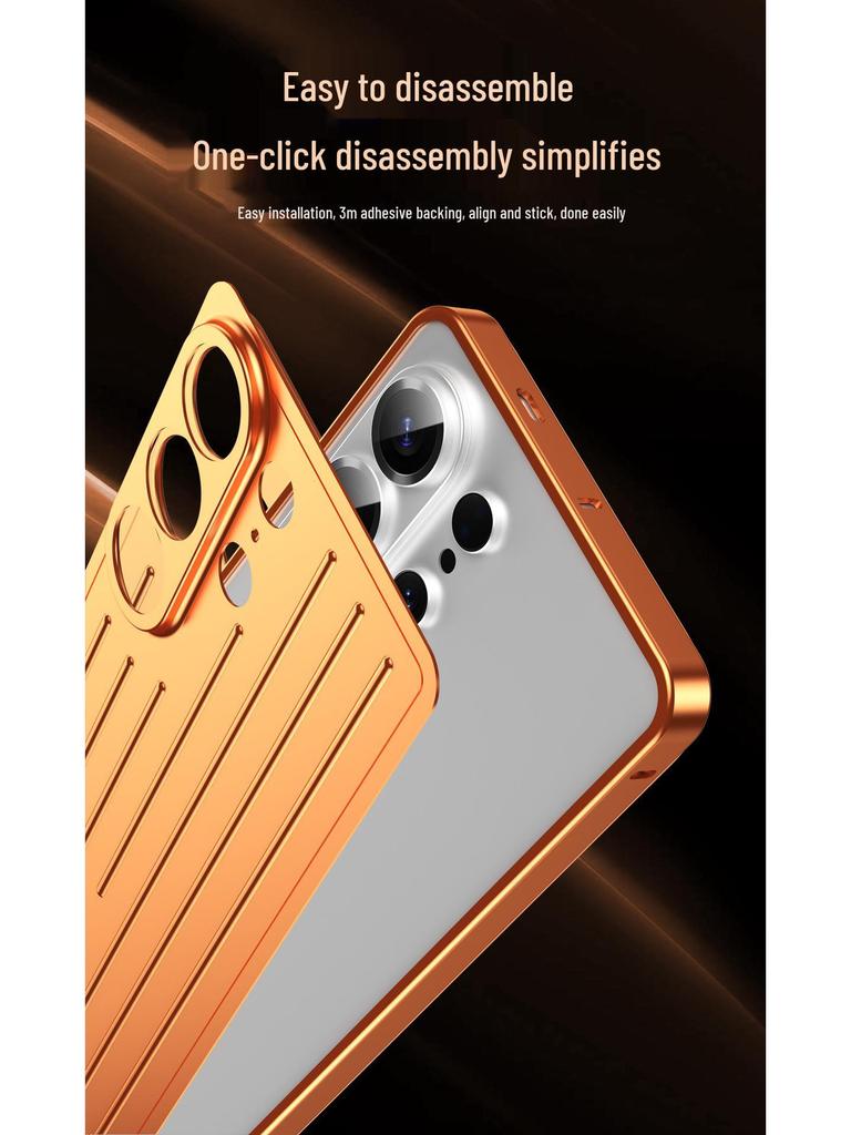 Aluminum Alloy Ultra-Minimalist Heat-Dissipating Protective Case for Samsung S26 Ultra - Drop-Proof Suitcase Design