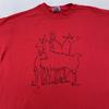 Vintage Llama Shirt Mens Large Nature Farm Animal Print 90s Tee