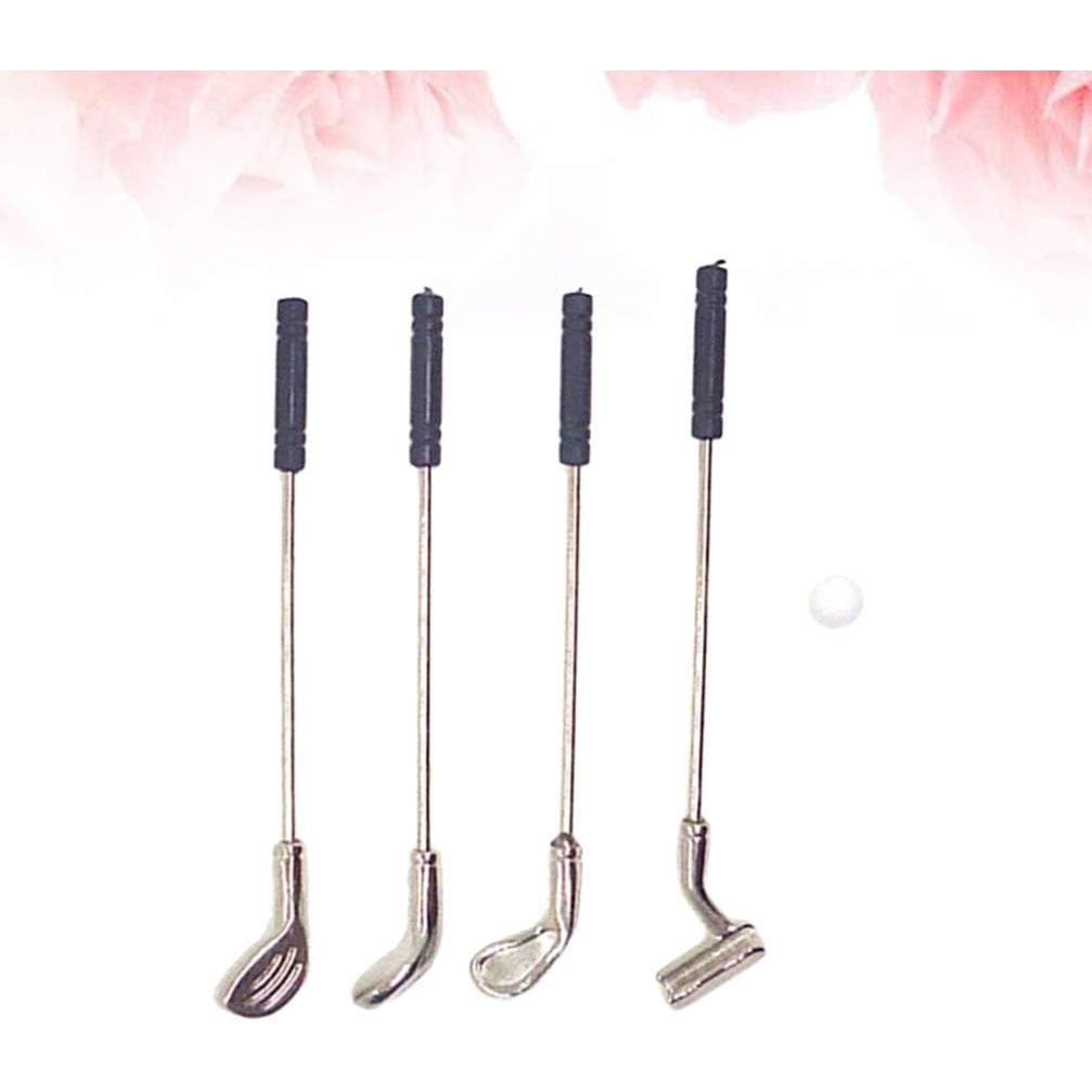 Set de Golf Miniatură pentru Casă de Păpuși Model Miniatură Club de Golf Mini Cluburi de Golf pentru Copii 1:12 Accesorii Mobilier Jucărie Păpușă