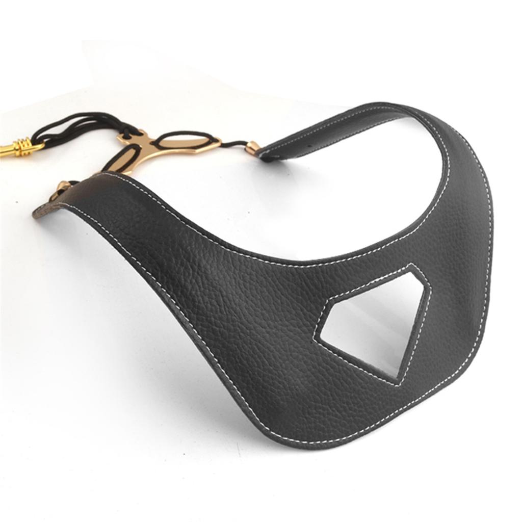 Miwayer Saxophone Neck Strap Breathable Premium Leather with Ergonomic Design: Shoulder Support for Saxophones