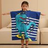 Sommer-Mikrofaser-Badeponcho mit Aufdruck für Kinder, Badetuch mit Kapuze, das nicht fusselt oder ausbleicht, Alter 2-10