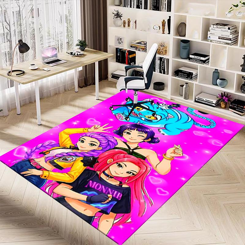 Fantasy Girls Cat Carpet For Playroom Bedroom Living Room Sofa Home Decorkids Game Area Rug Nonslip Floor Mat
