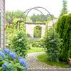 Garden Arch, Rose Arch, Climbing Arch, Rose Trellis, Metal, Black, 1.40 x 0.40 x 2.40 m