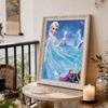 Frozen Elsa & Friends Pearl-Inlaid Frameless Art | Handmade Pearl Craft, Ice Castle Theme, for Frozen Dreamy Home Decor & Gift Option