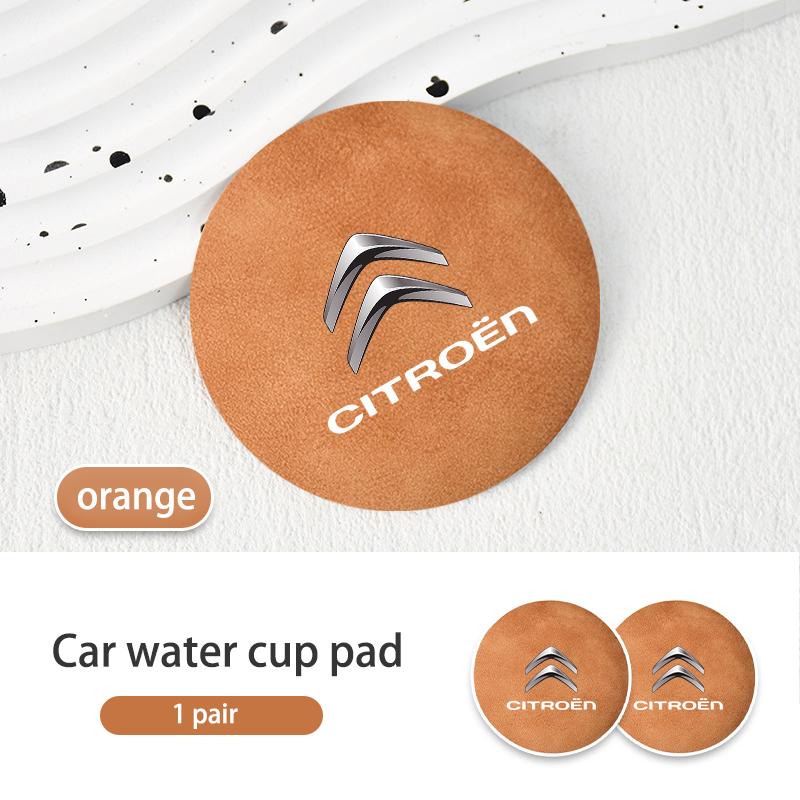 

Suede Car Coaster Anti-slip Water Cup Heat Insulation Mat Decor For Citroen Grand Berlingo Jumper Celysee Xsara Picasso Aircross