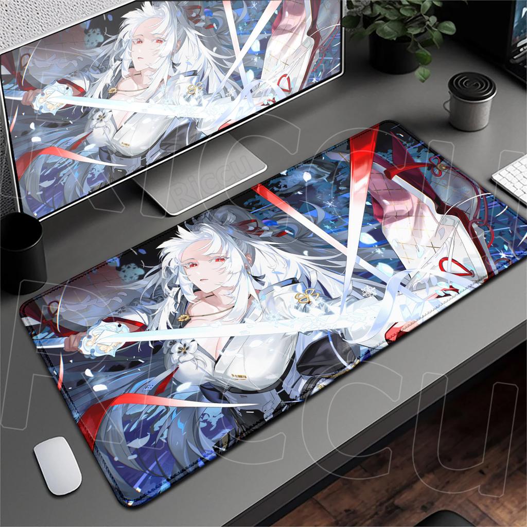 XXL Computer Non-slip Rubber Mousepad Wuthering Waves Gamer Deskmat Cute Cartoon Notebook Rug Hiyuki Keyboard Gaming Accessories