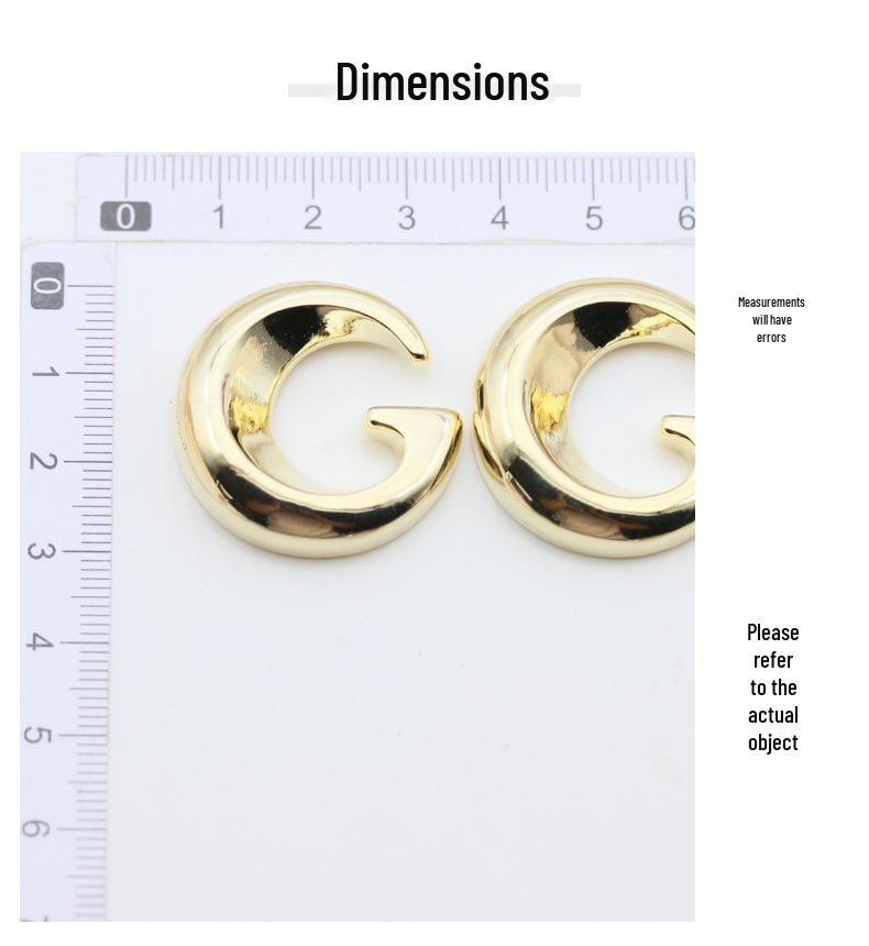 Prehnane luxusné náušnice v štýle influenceriek s veľkým dizajnom 'G'