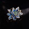 Elegant Chinese Lotus Enamel Zircon Brooch for Cheongsam Dress