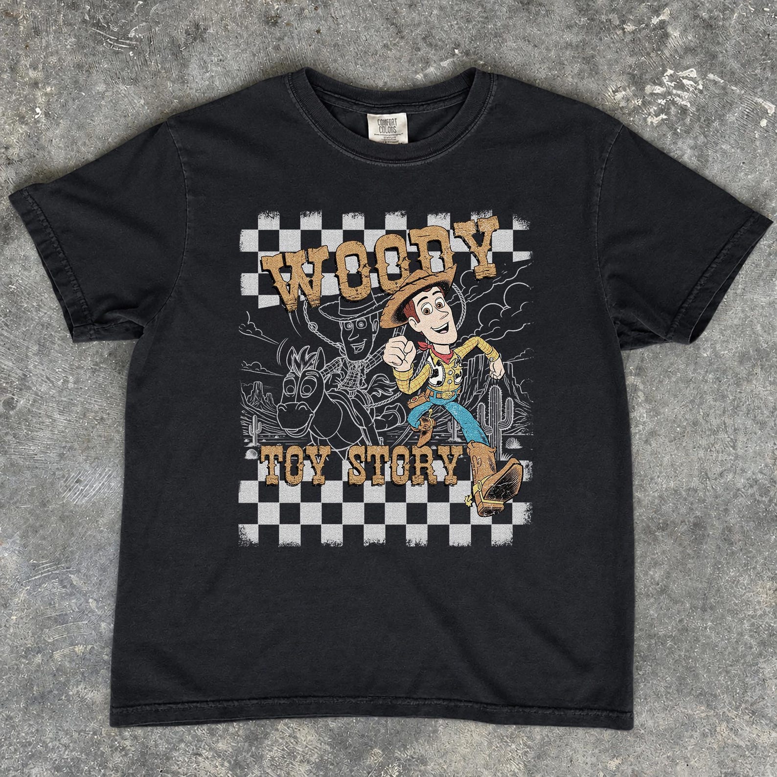 Vintage Woody Toy Story Shirt, Sheriff Woody Graphic Shirt, Retro 90s Western Cowboy Tee, Disney Pixar Fan Gift, Oversized Cartoon Tee L