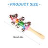 Colorful Shaking Bell Stick Musical Rattle Toy for Toddler Orff Music Instrument Rattle Bell Toy for Fine Motor Skill