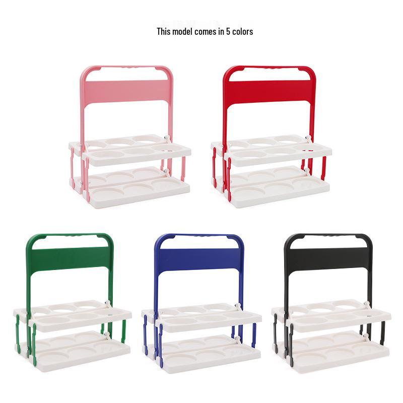 Two-Tone Foldable Beer & Wine Carrier | Portable Outdoor Rack & Storage Basket