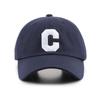 Gorra de béisbol estilo coreano Moda retro Gorra con visera Bordada con letra C grande Visera para protección solar al aire libre Gorro para hombre y mujer
