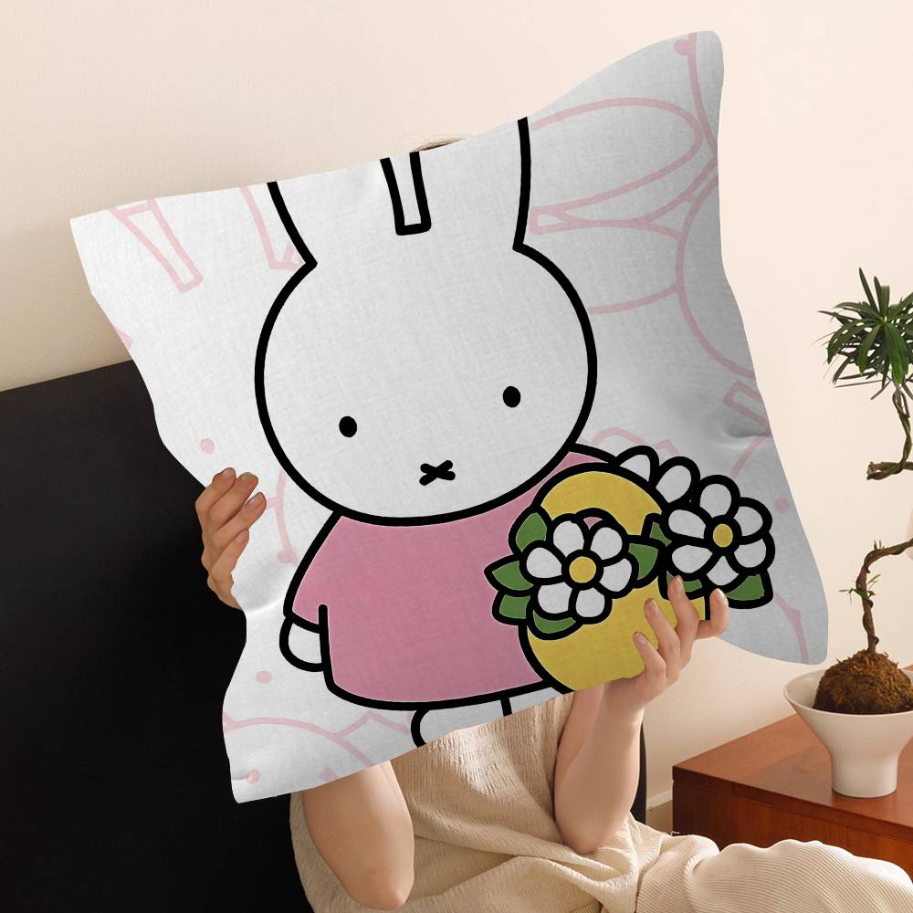 Cartoon M-Miffys Personalized Pillow Dust Cover Bedroom Kids Party Decoration Pillowcase Birthday Children Gift